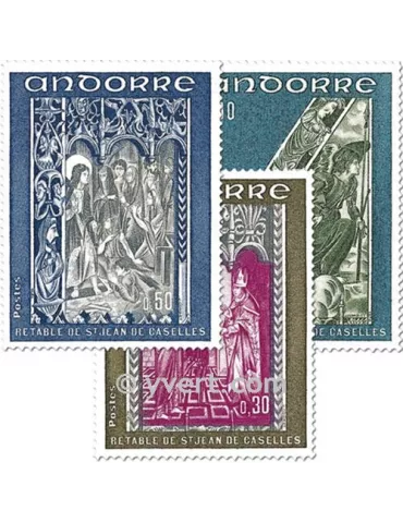 n° 221/223 -  Timbre Andorre Poste 2