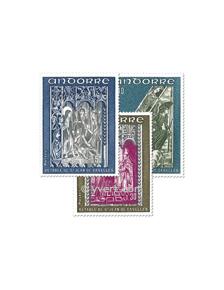 n° 221/223 -  Timbre Andorre Poste