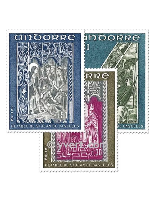 n° 221/223 -  Timbre Andorre Poste