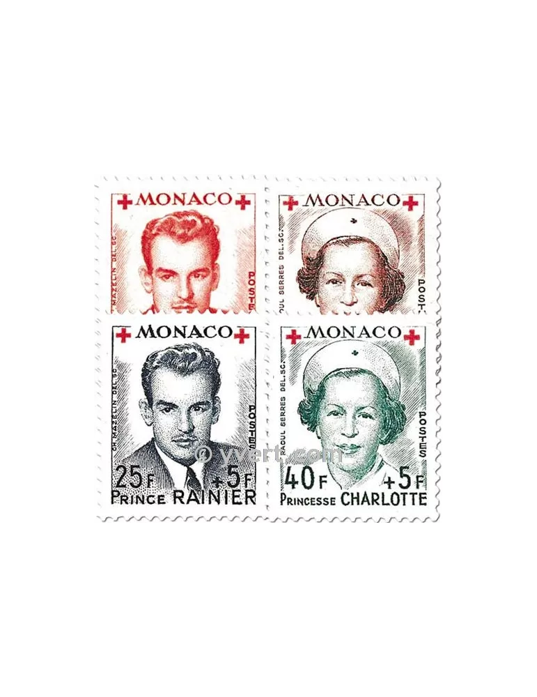 n° 334A/337A -  Timbre Monaco Poste