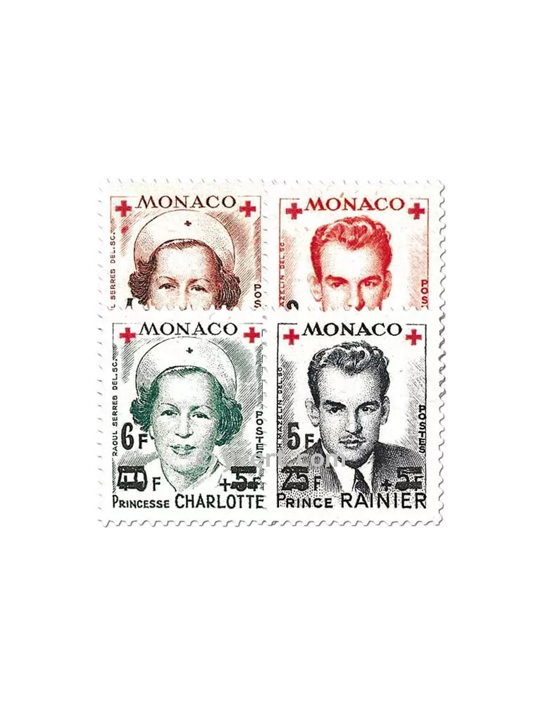 n° 379A/382A -  Timbre Monaco Poste