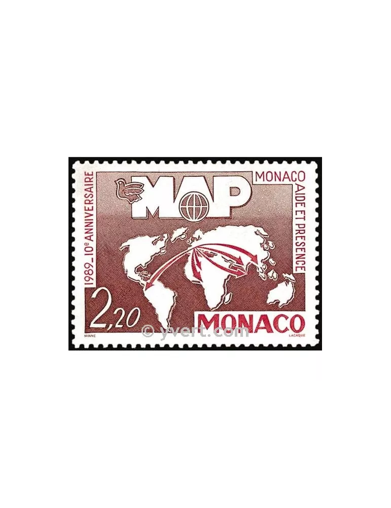 n° 1704 -  Timbre Monaco Poste