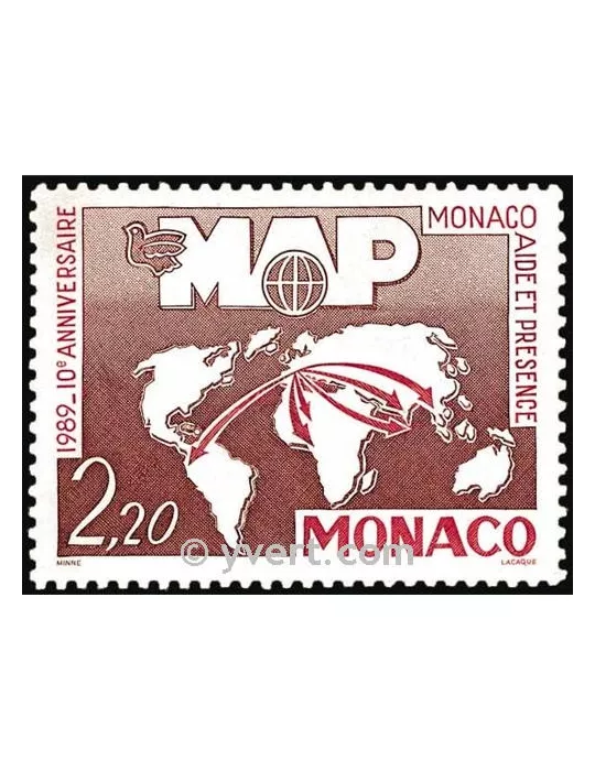 n° 1704 -  Timbre Monaco Poste