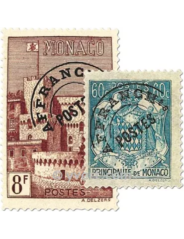 n° 1/10 -  Timbre Monaco Préoblitérés 2