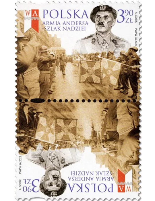 n° 5048 (2 n° 5048 se tenant tête-bêche) - Timbre POLOGNE Poste