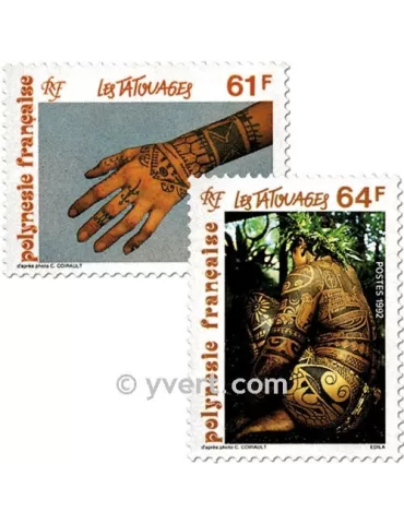 n° 413/414 -  Timbre Polynésie Poste 2