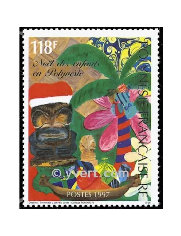 n° 554 -  Timbre Polynésie Poste 2