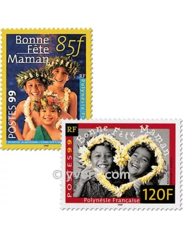 n° 586/587 -  Timbre Polynésie Poste 2