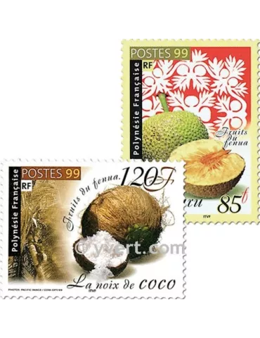 n° 588/589 -  Timbre Polynésie Poste 2