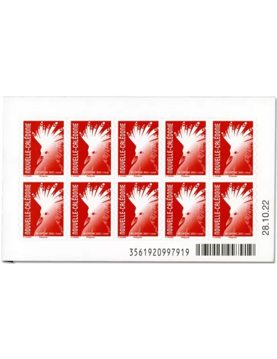 n° C1435 - Timbre Nlle Calédonie Poste (Carnet Cagou Type Chung 2022)