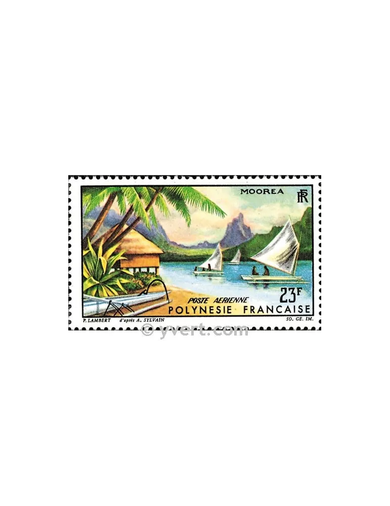 n° 9 -  Timbre Polynésie Poste aérienne