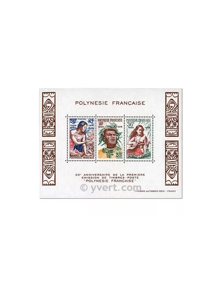 n° 4 -  Timbre Polynésie Bloc et feuillets