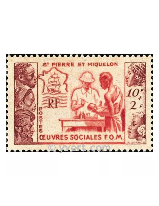 n° 344 -  Timbre Saint-Pierre et Miquelon Poste
