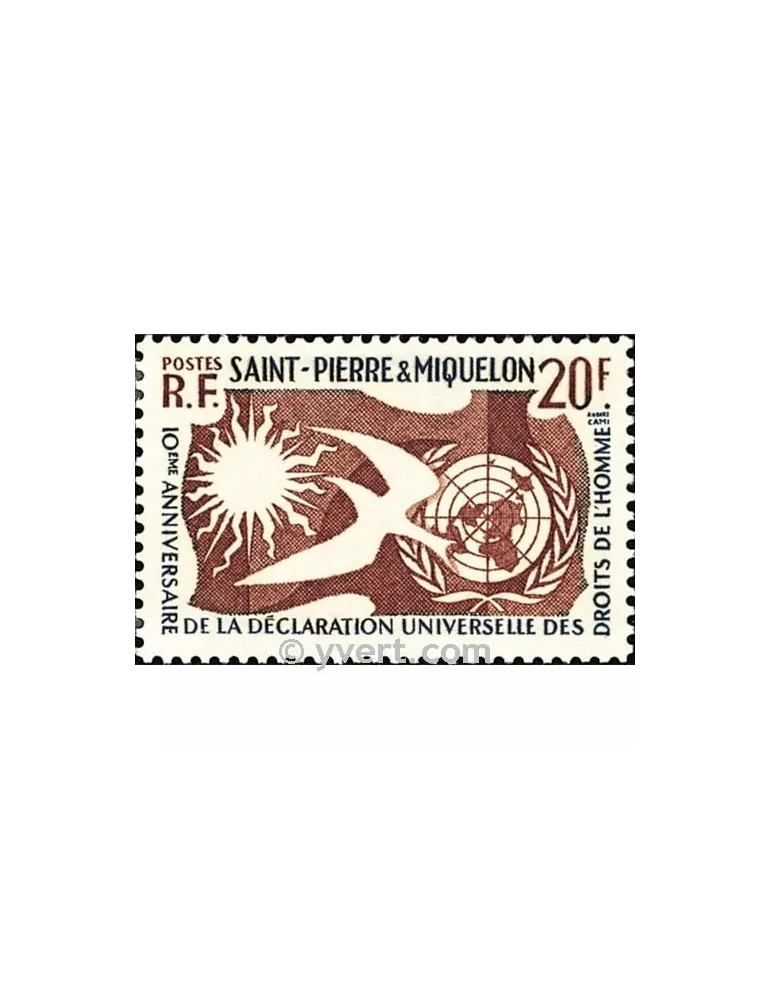 n° 358 -  Timbre Saint-Pierre et Miquelon Poste