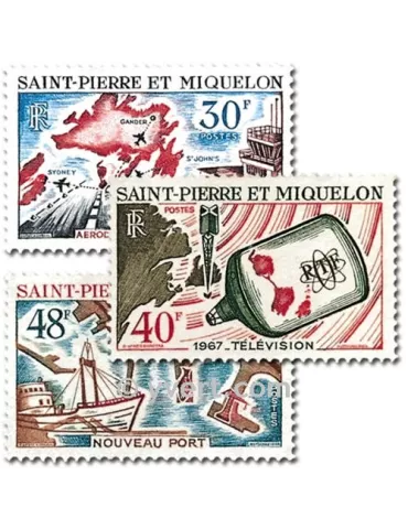 n° 376/378 -  Timbre Saint-Pierre et Miquelon Poste 2