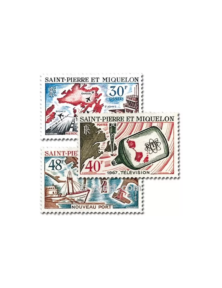 n° 376/378 -  Timbre Saint-Pierre et Miquelon Poste