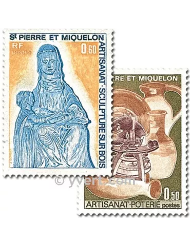n° 443/444 -  Timbre Saint-Pierre et Miquelon Poste 2