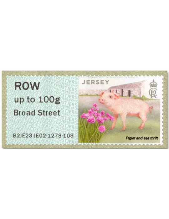 n° 71a/76a - Timbre JERSEY Timbres de distributeurs