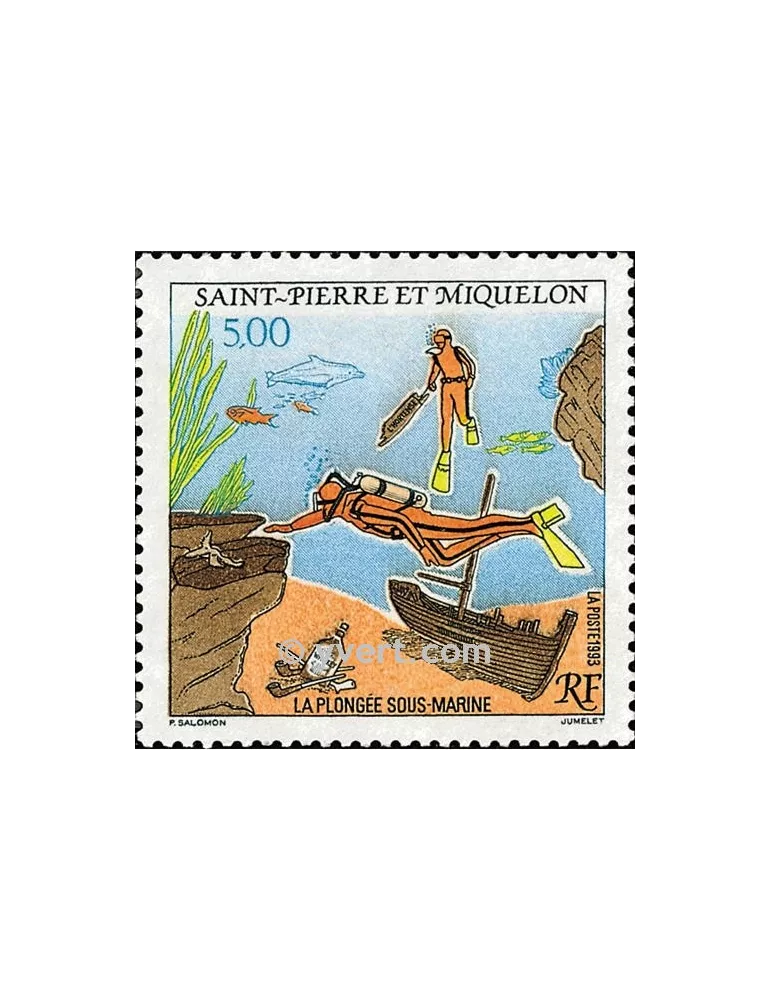 n° 574 -  Timbre Saint-Pierre et Miquelon Poste