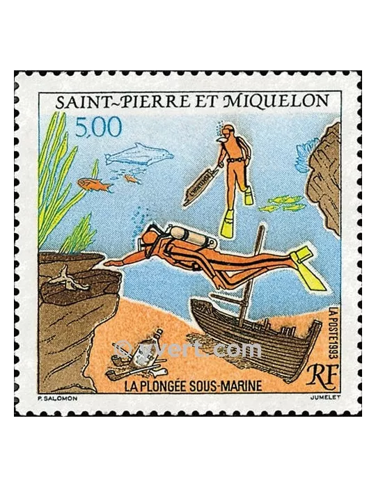 n° 574 -  Timbre Saint-Pierre et Miquelon Poste