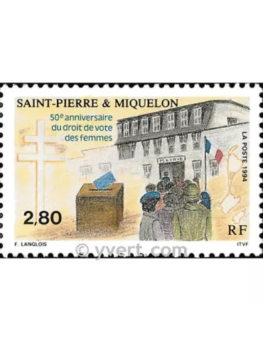 n° 597 -  Timbre Saint-Pierre et Miquelon Poste 2