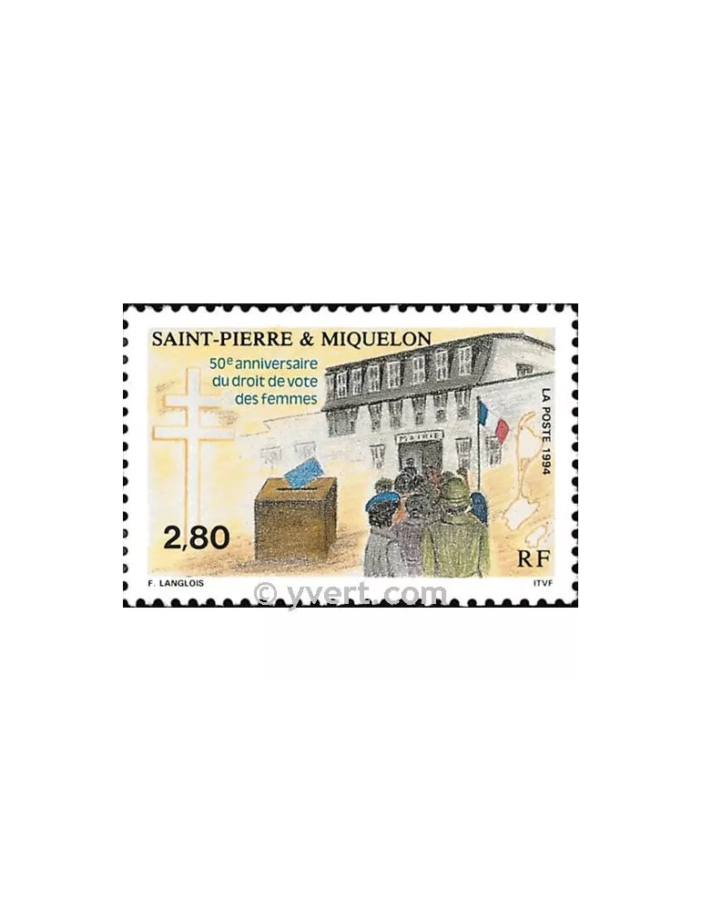 n° 597 -  Timbre Saint-Pierre et Miquelon Poste