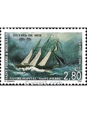 n° 598 -  Timbre Saint-Pierre et Miquelon Poste 2