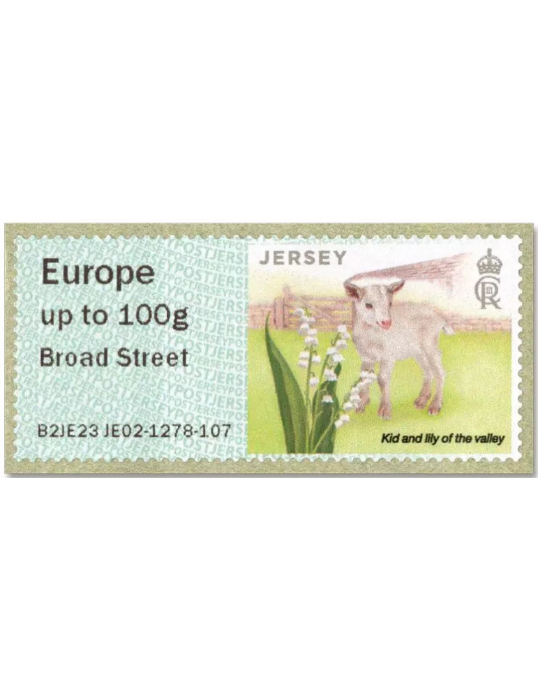 n° 71a/76a - Timbre JERSEY Timbres de distributeurs