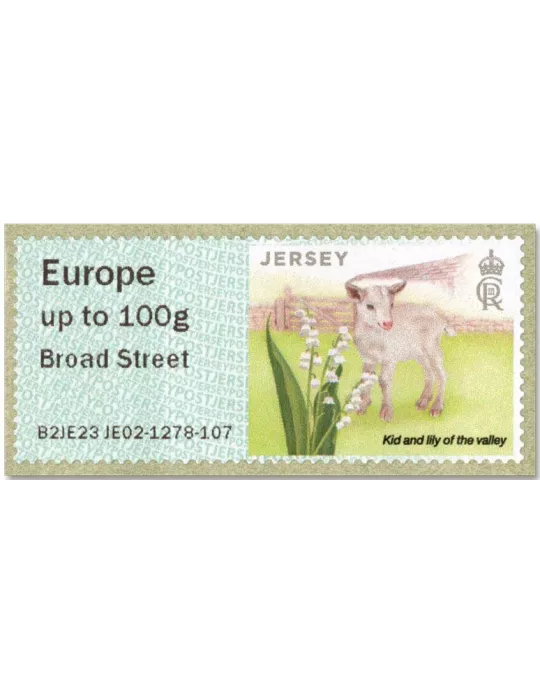 n° 71a/76a - Timbre JERSEY Timbres de distributeurs