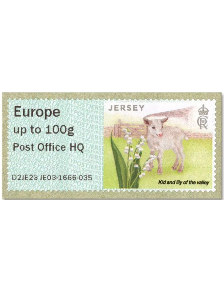 n° 71b/76b - Timbre JERSEY Timbres de distributeurs