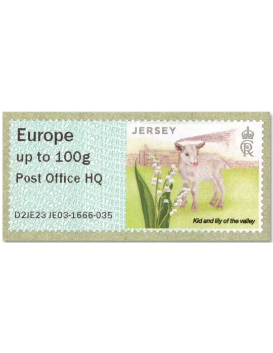 n° 71b/76b - Timbre JERSEY Timbres de distributeurs