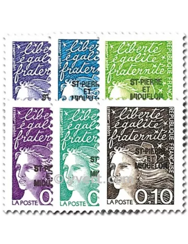 n° 656/661 -  Timbre Saint-Pierre et Miquelon Poste 2