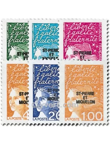 n° 663/668 -  Timbre Saint-Pierre et Miquelon Poste 2