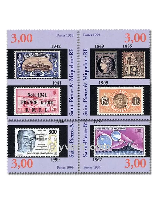 n° 692/695 (BF 6) -  Timbre Saint-Pierre et Miquelon Poste