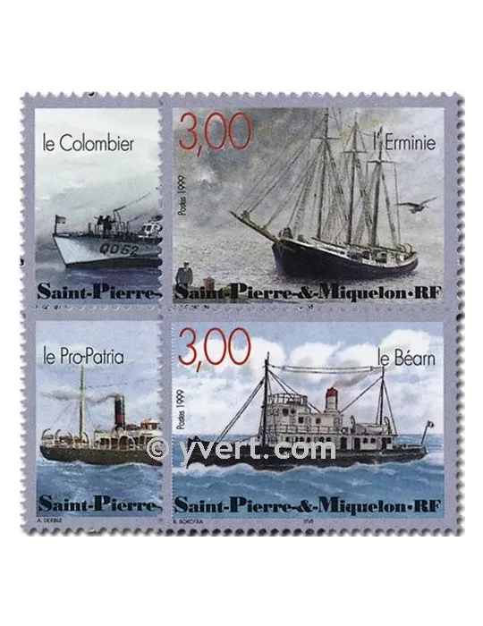 n° 696/699 (BF 7) -  Timbre Saint-Pierre et Miquelon Poste
