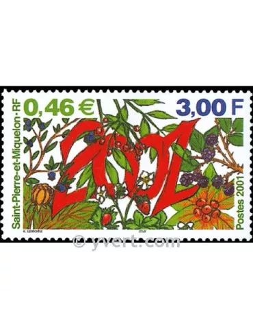 n° 737 -  Timbre Saint-Pierre et Miquelon Poste 2
