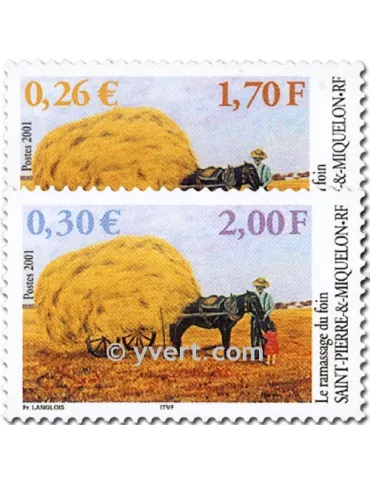 n° 741/742 -  Timbre Saint-Pierre et Miquelon Poste 2