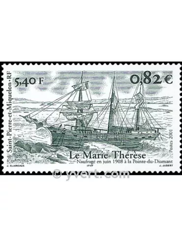 n° 752 -  Timbre Saint-Pierre et Miquelon Poste 2