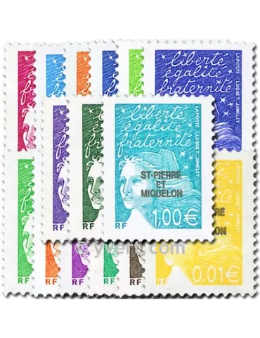 n° 758/772 -  Timbre Saint-Pierre et Miquelon Poste 2