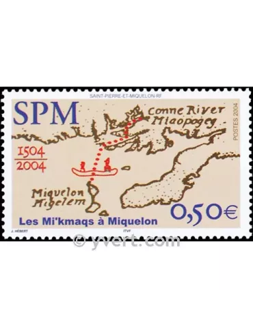 n° 818 -  Timbre Saint-Pierre et Miquelon Poste 2
