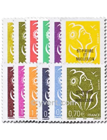 n° 829/839 -  Timbre Saint-Pierre et Miquelon Poste 2