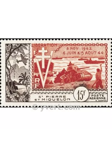 n° 22 -  Timbre Saint-Pierre et Miquelon Poste aérienne