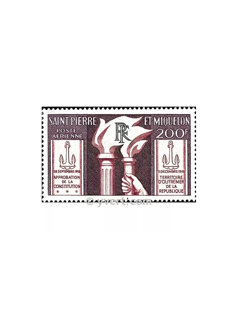 n° 26 -  Timbre Saint-Pierre et Miquelon Poste aérienne