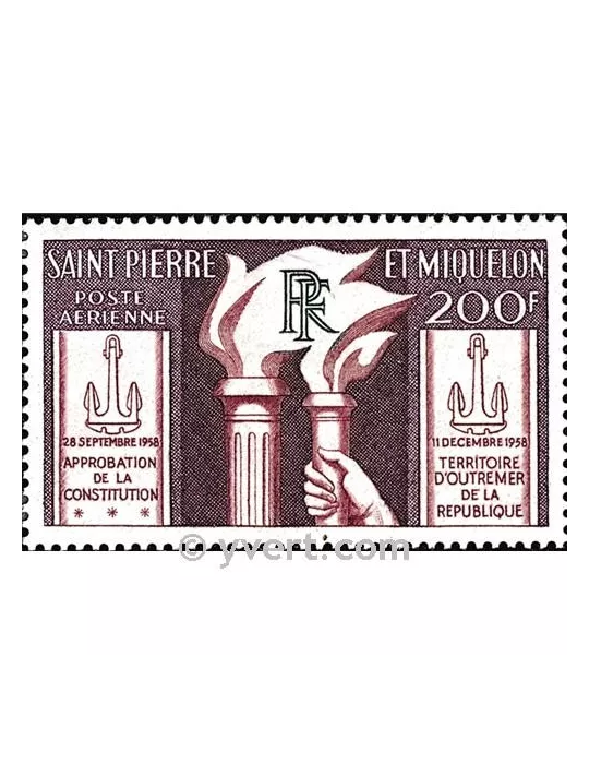 n° 26 -  Timbre Saint-Pierre et Miquelon Poste aérienne