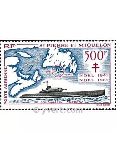 n° 28 -  Timbre Saint-Pierre et Miquelon Poste aérienne