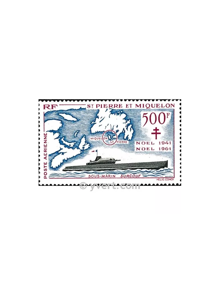 n° 28 -  Timbre Saint-Pierre et Miquelon Poste aérienne