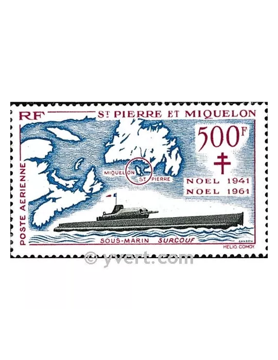 n° 28 -  Timbre Saint-Pierre et Miquelon Poste aérienne