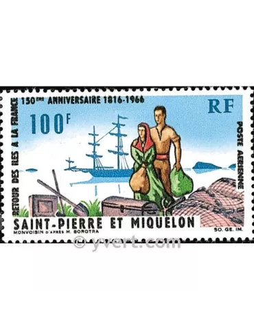 n° 36 -  Timbre Saint-Pierre et Miquelon Poste aérienne
