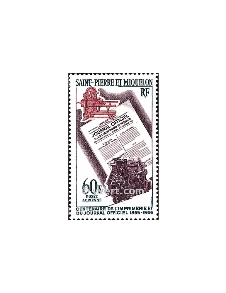 n° 37 -  Timbre Saint-Pierre et Miquelon Poste aérienne