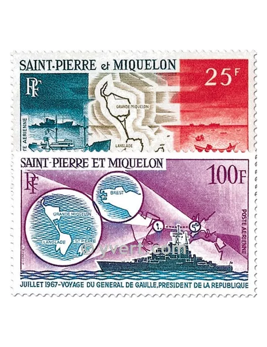 n° 38/39 -  Timbre Saint-Pierre et Miquelon Poste aérienne